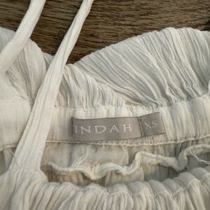 INDAH White Ruffled Sun Dress